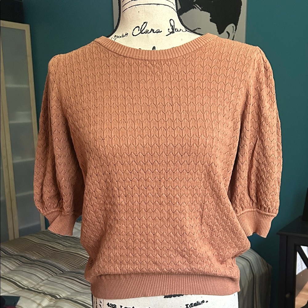 Textured Rust Sweater